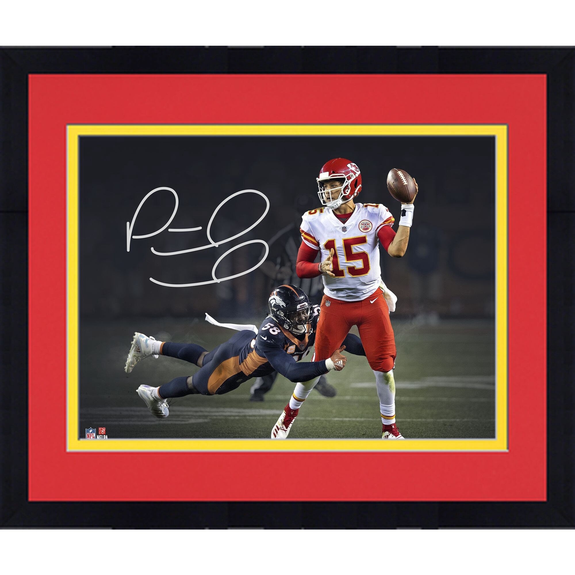 Patrick Mahomes Kansas City Chiefs Deluxe Framed Autographed 16 x