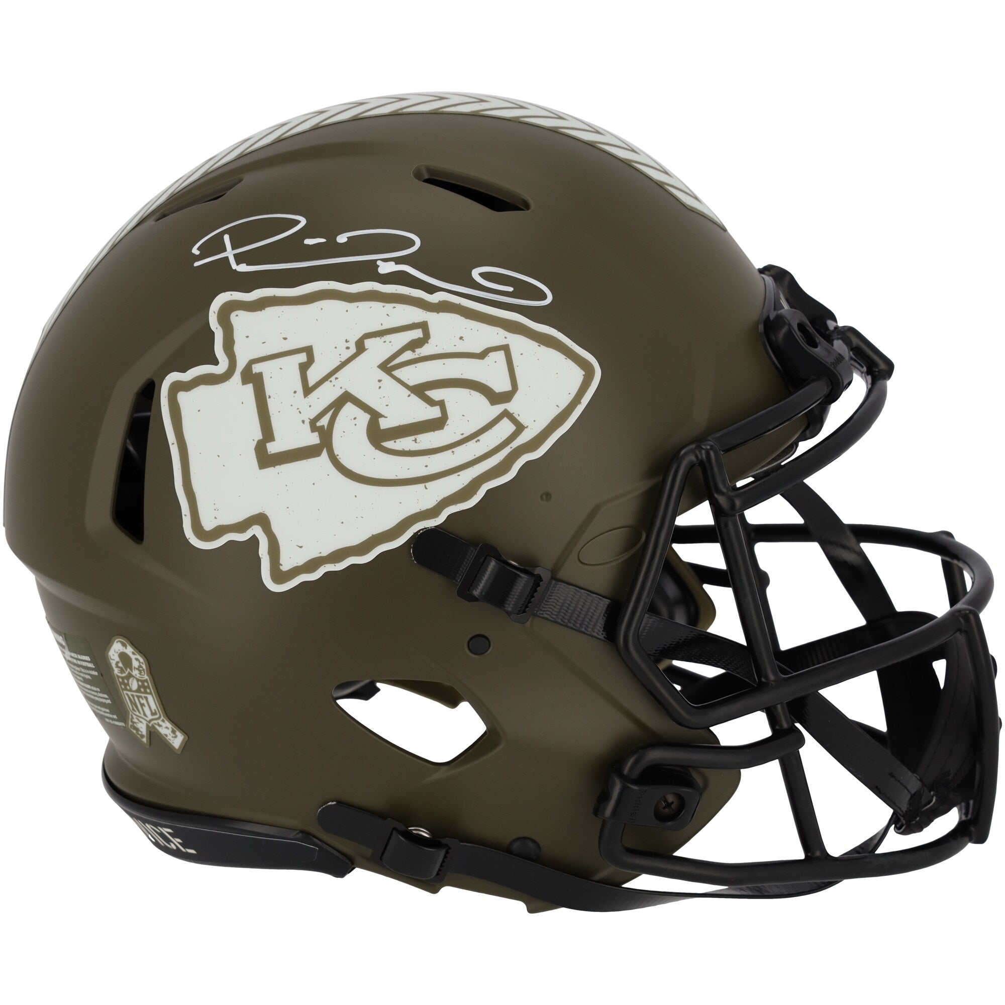 Patrick Mahomes Kansas City Chiefs Autographed Riddell 2022 Salute to Service Speed Authentic Helmet