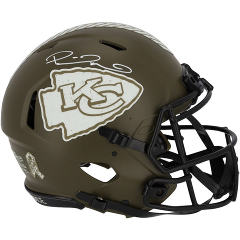 Patrick Mahomes Kansas City Chiefs Autographed Fanatics Authentic Riddell 2022 Salute to Service Speed Authentic Helmet