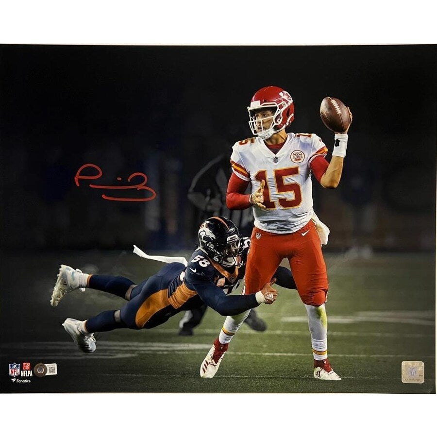 Pat Mahomes signed 16x20 Super Bowl LIV photo framed autograph JSA