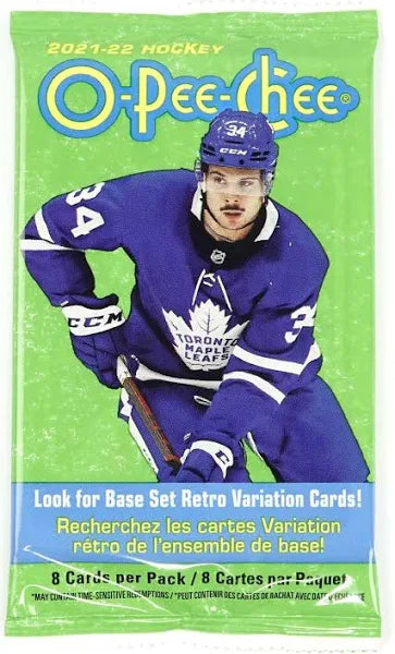 NHL Upper Deck 2021-22 O-Pee-Chee Hockey Trading Card BLASTER Pack [8 Cards]