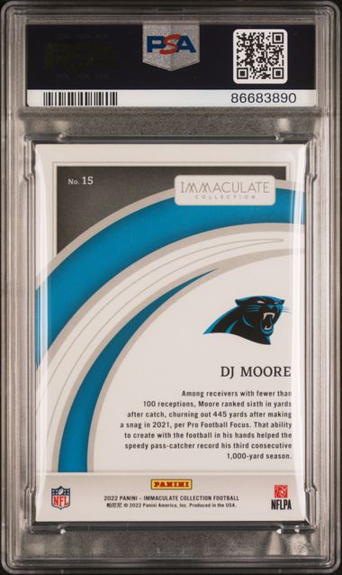 2022 Immaculate #15 DJ Moore - PSA Excellent Mint 6