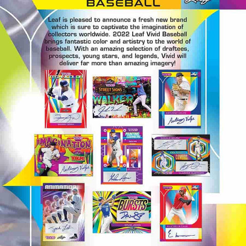 2022 Leaf Vivid Baseball Hobby Box - Blogs Hobby Shop