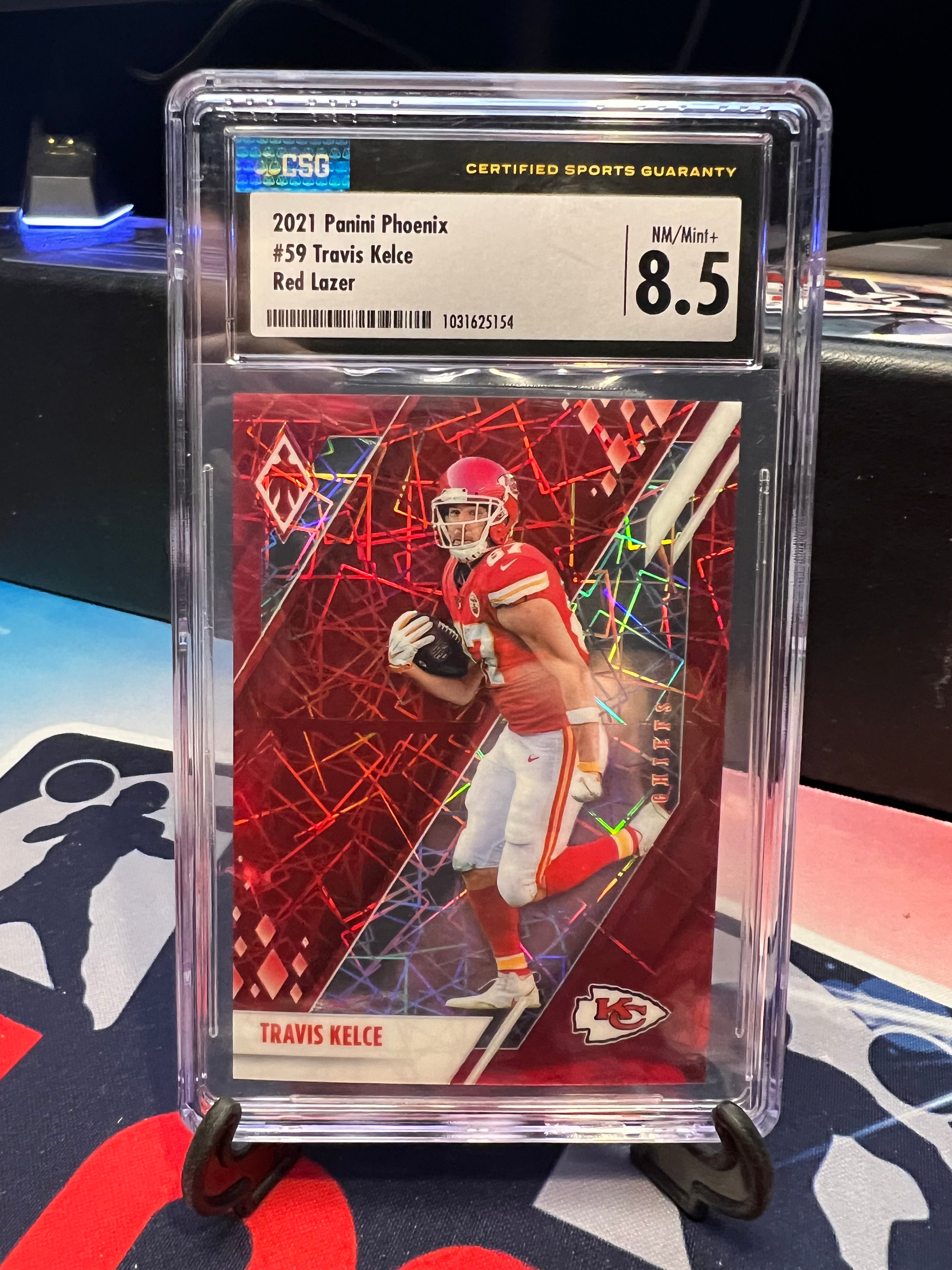 2022 Select Draft Picks Lazer RED Travis Kelce Kansas City Chiefs