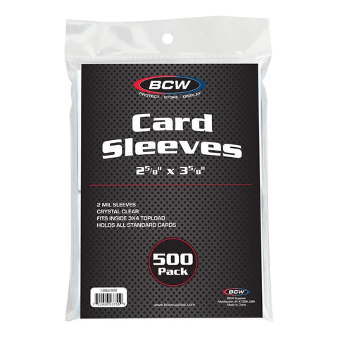 BCW Standard Card Sleeves (500 Count Pack)