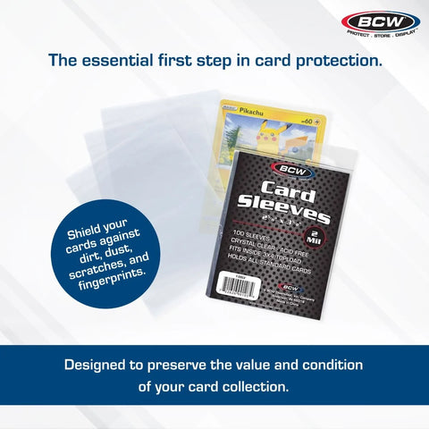 BCW Standard Card Sleeves - 1000 Penny Sleeves - 2-5/8" x 3-5/8"