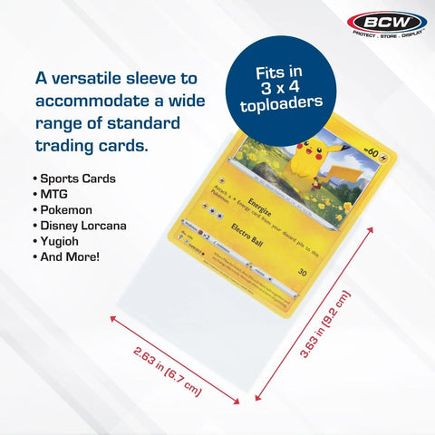 BCW Standard Card Sleeves (500 Count Pack)