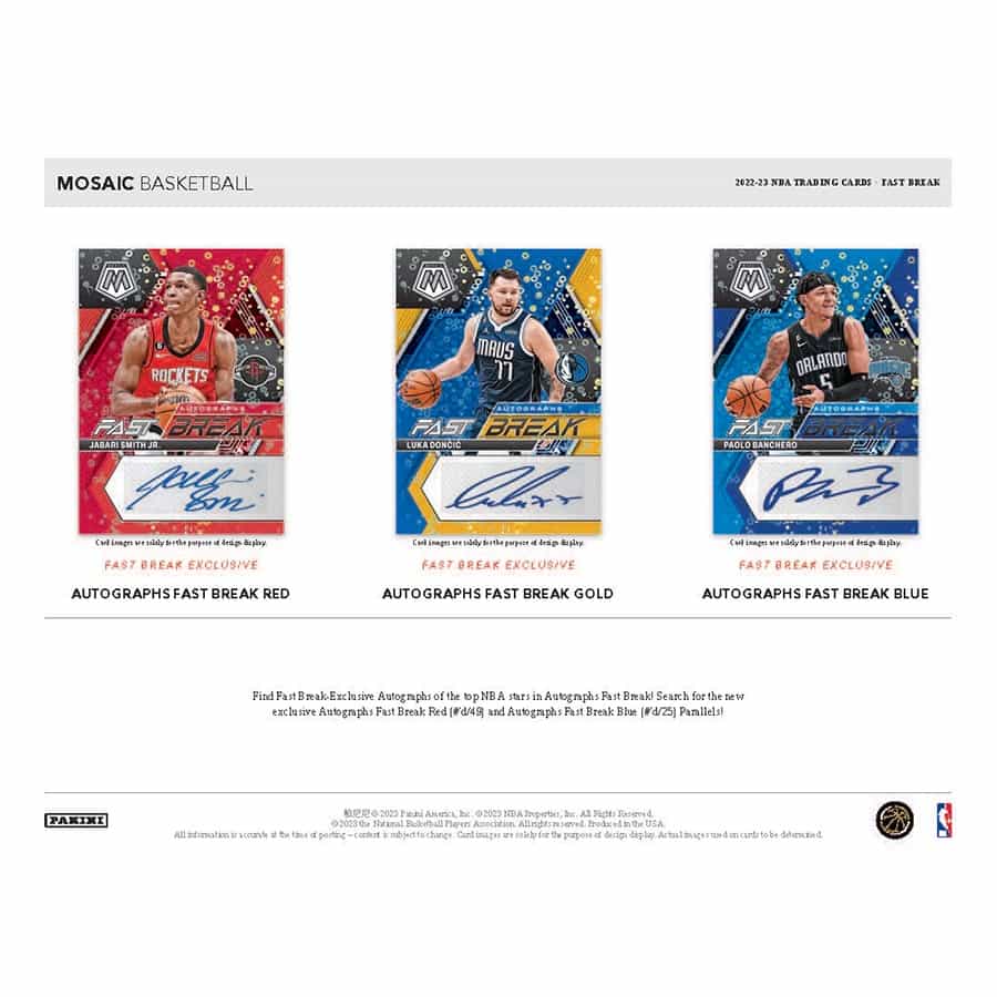 22-23 Panini Mosaic Fast Break Basketball Hobby Box – Blogs Hobby Shop