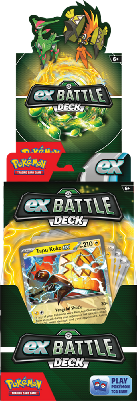 Pokémon TCG: Tapu Koko ex Battle Deck or Iron Leaves ex Battle Deck Display