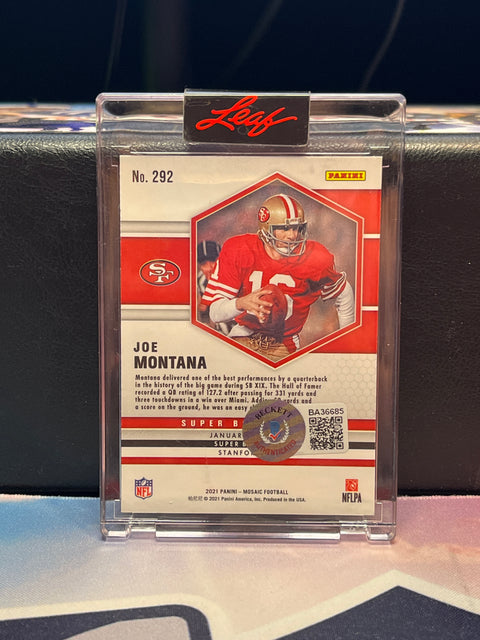 Joe Montana Autographed Mosaic Football Card - Home Jersey