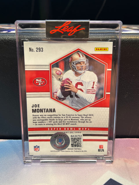 Joe Montana Autographed Mosaic Football Card - Away Jersey