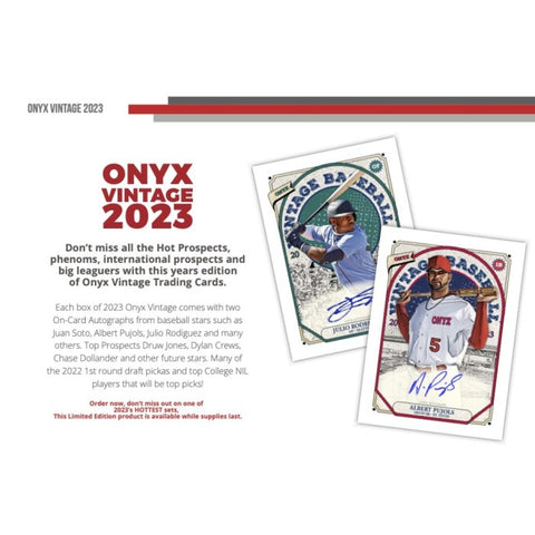 2023 Onyx Vintage Collection Baseball Box