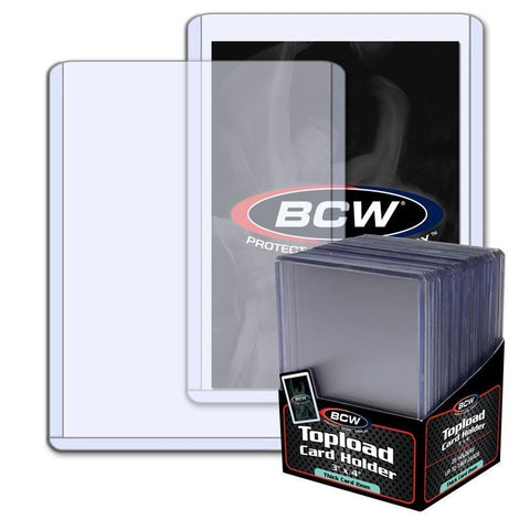 BCW 3x4 Thick 79pt. Toploader 25-Count Pack - Blogs Hobby Shop