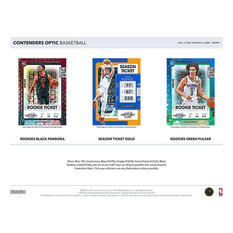 21-22 Panini Contenders Optic Basketball Hobby Box - Blogs Hobby Shop