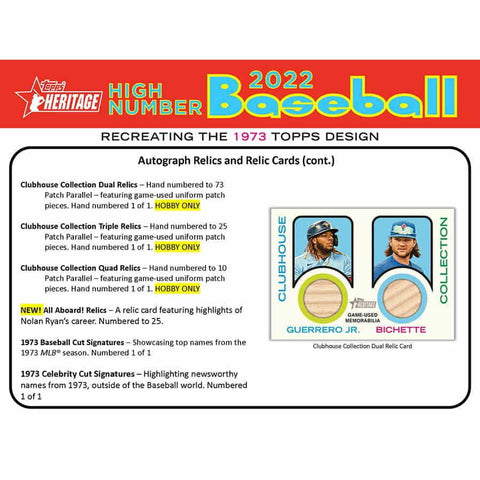 2022 Topps Heritage High Number Baseball Hobby Box - Blogs Hobby Shop