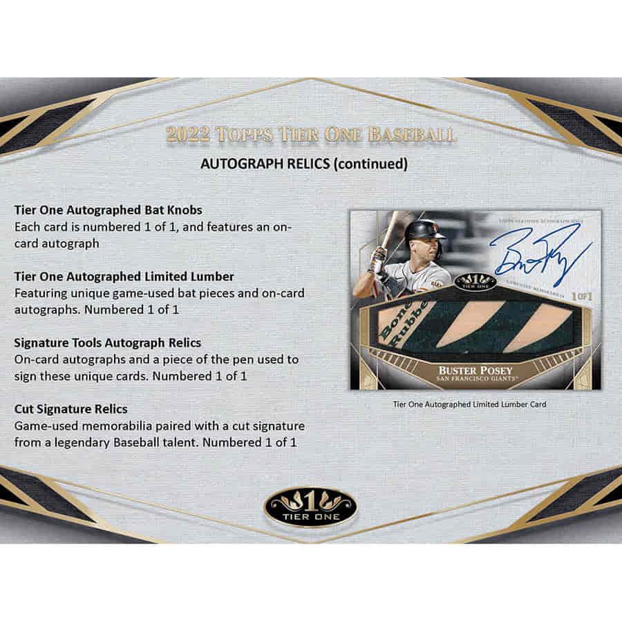 2022 Topps Tier 1 Baseball Hobby Box – Blogs Hobby Shop