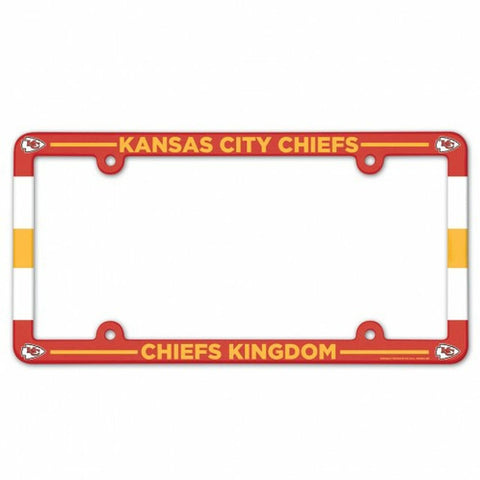 Kansas City Chiefs License Plate Frame Plastic Full Color Style - Blogs Hobby Shop