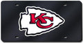 Kansas City Chiefs License Plate Laser Cut Black - Blogs Hobby Shop