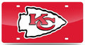 Kansas City Chiefs License Plate Laser Cut Red - Blogs Hobby Shop