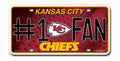 Kansas City Chiefs License Plate #1 Fan - Blogs Hobby Shop