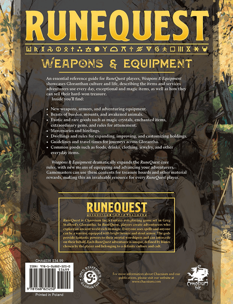 RuneQuest - Weapons & Equipment - Hardcover - Blogs Hobby Shop