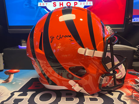 Ja’Marr Chase Autographed Full-size Helmet - Blogs Hobby Shop