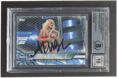 Alexa Bliss Signed 2017 Topps WWE Women's Division WWE Matches and Moments #WWE23 - Blogs Hobby Shop