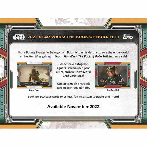 2022 Topps Star Wars Book of Boba Fett Hobby Box - Blogs Hobby Shop