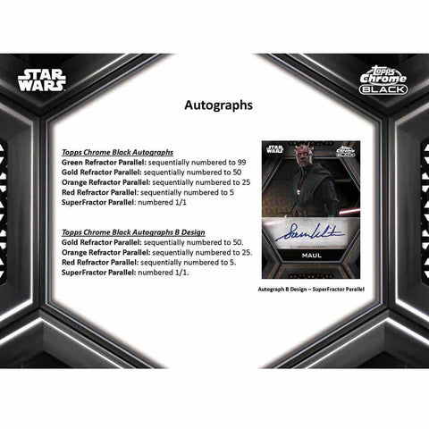 2022 Topps Star Wars Chrome Black Hobby Box - Blogs Hobby Shop