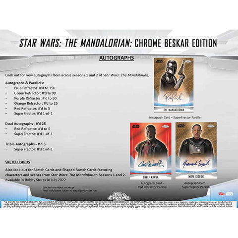 2022 Topps Star Wars Mandalorian Chrome Beskar Edition Hobby - Blogs Hobby Shop