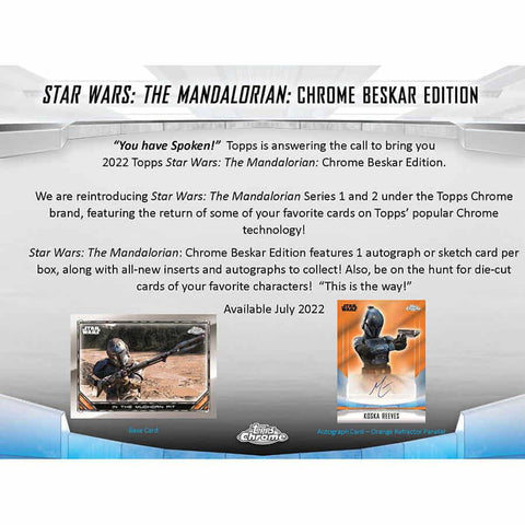 2022 Topps Star Wars Mandalorian Chrome Beskar Edition Hobby - Blogs Hobby Shop