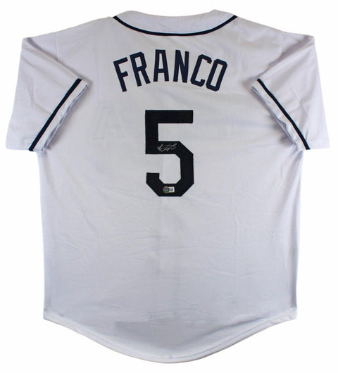 Wander Franco Autographed Signed Authentic White Pro Style Jersey Beckett - Blogs Hobby Shop